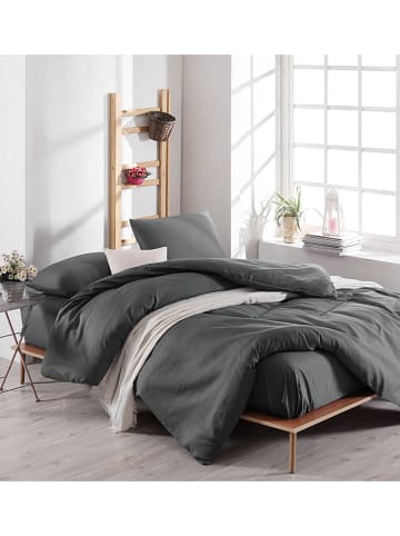Colorful Cotton Beddengoedset "Paint" antraciet