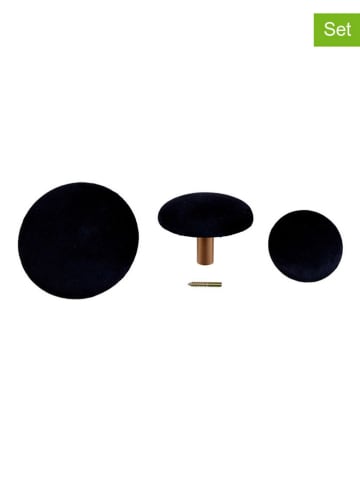 House Nordic 3-częściowy zestaw gałek meblowych w kolorze złoto-czarnym