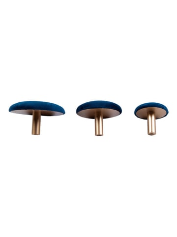 House Nordic 3-delige set: meubelknoppen goudkleurig/donkerblauw