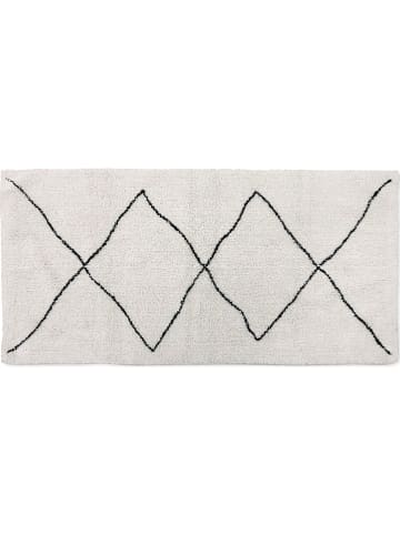 Deco Lorrie Hochflor-Teppich "Ania" in Creme/ Schwarz - (L)140 x (B)70 cm