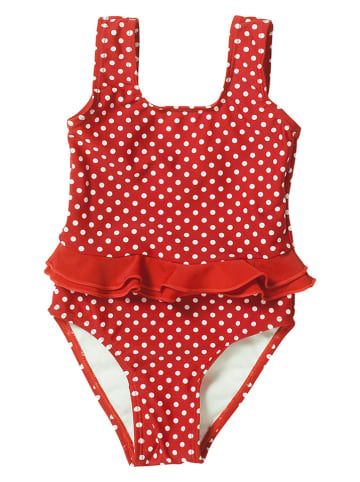 Playshoes Badeanzug in Rot/ Weiß