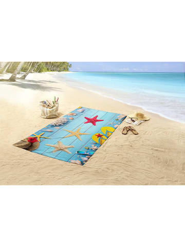 Good Morning Ręcznik plażowy "Beachy" w kolorze niebieskim ze wzorem