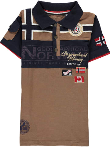 Geographical Norway Koszulka polo "Klipo" w kolorze brązowym