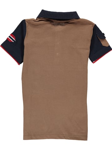 Geographical Norway Koszulka polo "Klipo" w kolorze brązowym