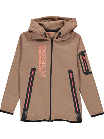 Geographical Norway Sweatvest "Getincelle" lichtbruin