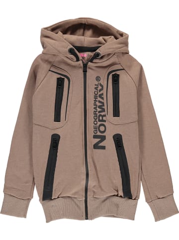 Geographical Norway Sweatjacke "Gosepha" in Hellbraun