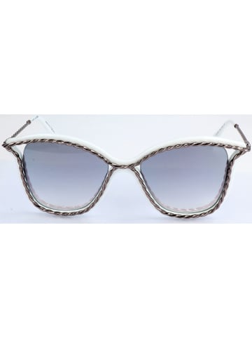 Marc Jacobs Damskie okulary przeciwsłoneczne w kolorze srebrno-biało-błękitnym