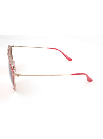 Ray Ban Unisex-Sonnenbrille in Rot-Gold/ Hellbraun