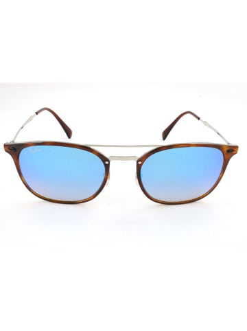 Ray Ban Herren-Sonnenbrille in Hellblau/ Braun