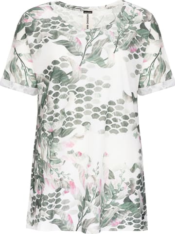 super.natural Shirt in Grün/ Weiß