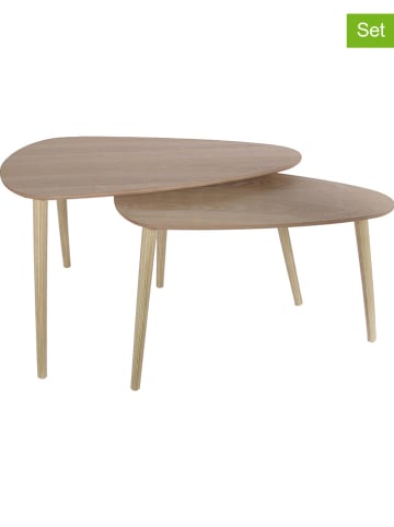 THE HOME DECO FACTORY 2er-Set: Beistelltische in Natur