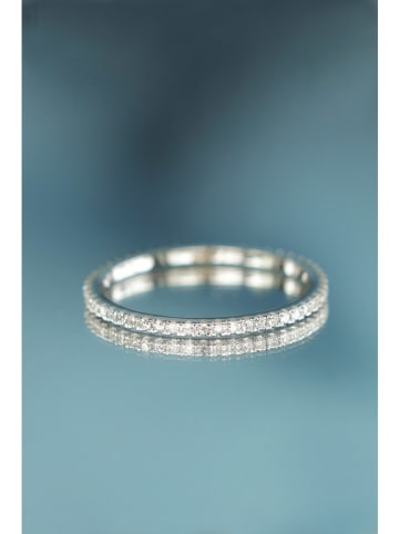 ATELIER DU DIAMANT Witgouden ring "Belle alliance tour complet" met diamanten