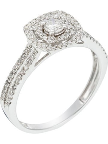DIAMANTA Weißgold-Ring "Carré Scintillant" mit Diamanten