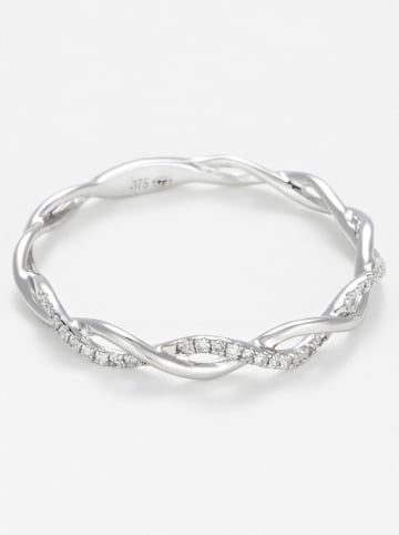 DIAMANTA Witgouden ring "Entortillement" met diamanten
