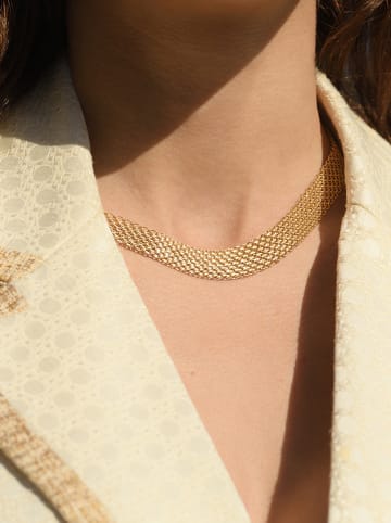 L instant d Or Gouden ketting "Maille plate" - (L)42 cm