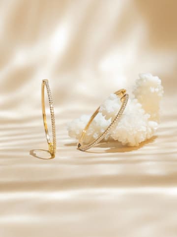 DIAMANTA Gouden creolen "Elégantes créoles" met diamanten