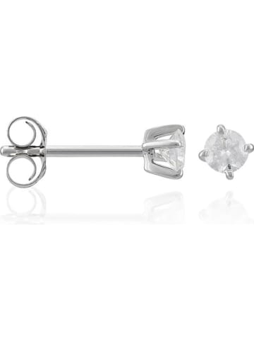 ATELIER DU DIAMANT Złote kolczyki-wkrętki "Single Diamond 0,20" z diamentami