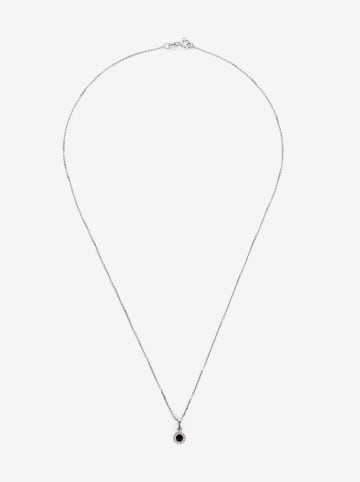 ATELIER DU DIAMANT Witgouden hanger "Précieux saffier" met diamanten