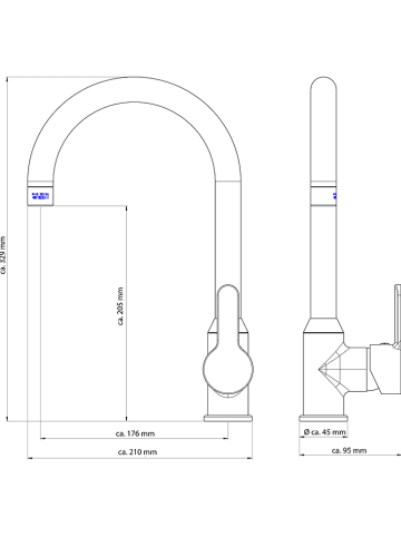 Schütte Gootsteenkraan "Disegno Nuevo" wit