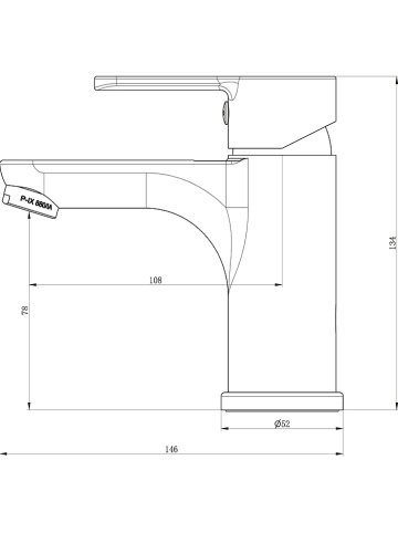 Schütte Waschtischarmatur "Disegno Nuevo" in Schwarz