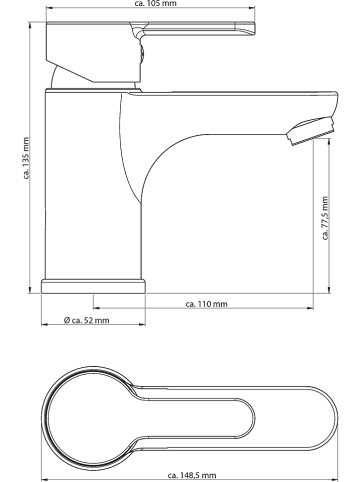 Schütte Bateria umywalkowa "Disegno Nuevo" w kolorze białym