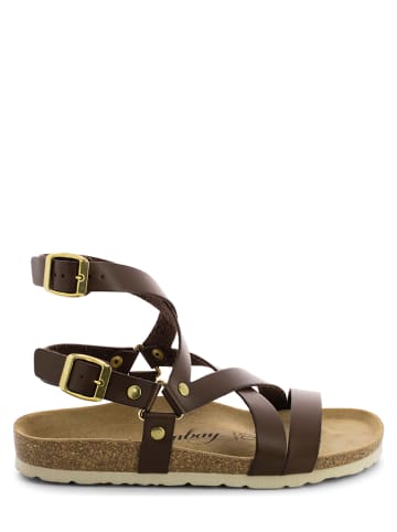 Sunbay Leder-Sandalen "Elorza" in Braun
