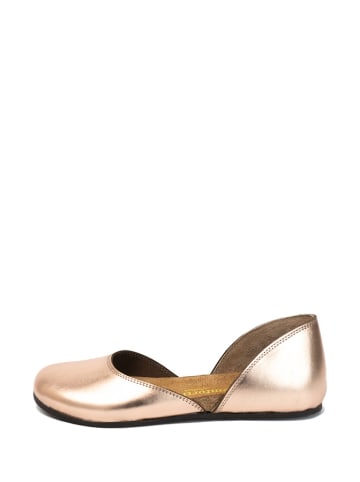 Comfortfusse Leren ballerina's roségoudkleurig