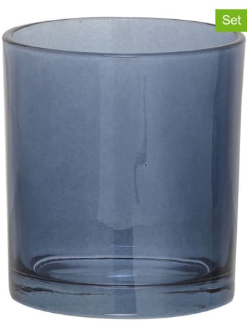 Sealskin 2-delige set: tandenborstelhouders "Vetro" blauw - (H)9 cm