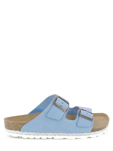 BAYTON Leder-Pantoletten "Benalla" in Hellblau