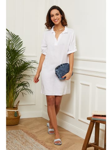 Le Monde du Lin Leinen-Kleid in Weiß