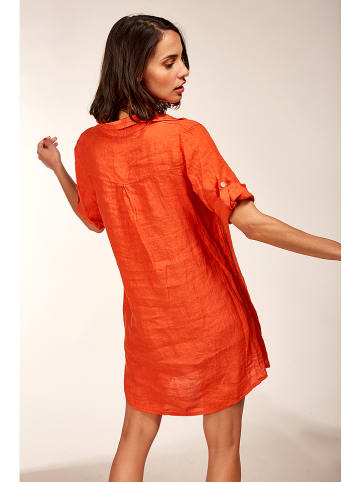 Le Monde du Lin Linnen jurk oranje