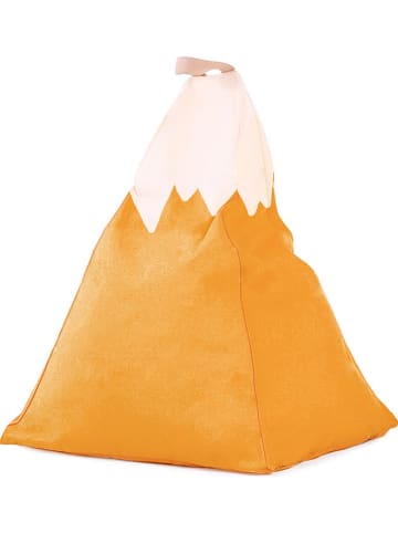 Little nice things Sitzsack "Mountain" in Orange/ Weiß - (B)50 x (H)60 x (T)50 cm