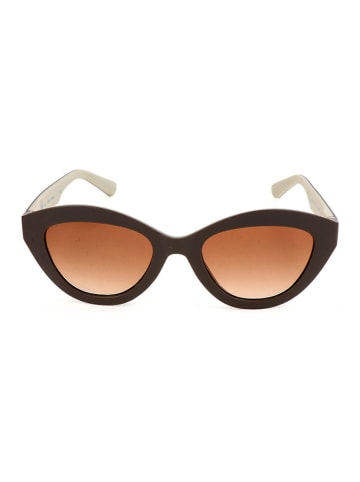adidas Damskie okulary przeciwsłoneczne w kolorze beżowo-ciemnobrązowym