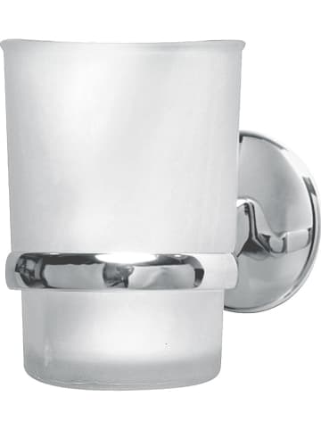 Fackelmann Zahnputzbecher "Vision" in Weiß - (B)7 x (H)11,5 x (T)9,5 cm