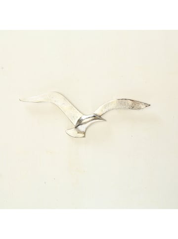 Boltze 2er-Set: Wandobjekte "Vogel" in Silber - (B)35 cm