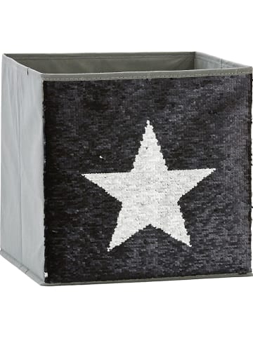 STORE IT Ordnungsbox "Stern" in Grau/ Silber/ Schwarz - (B)32 x (H)32 x (T)32 cm
