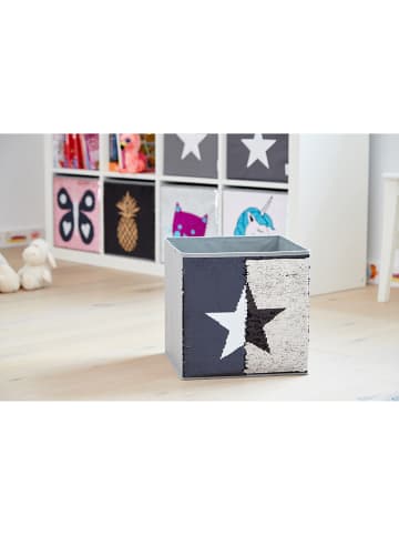 STORE IT Ordnungsbox "Stern" in Grau/ Silber/ Schwarz - (B)32 x (H)32 x (T)32 cm