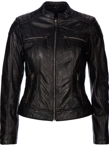 7eleven Lederjacke "Narbon" in Schwarz