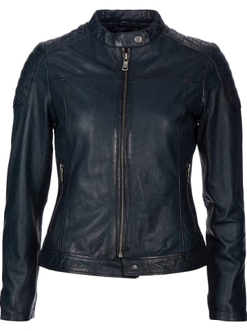 7eleven Lederjacke "Stylla" in Dunkelblau