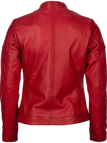 7eleven Skórzana kurtka "Stylla" w kolorze czerwonym