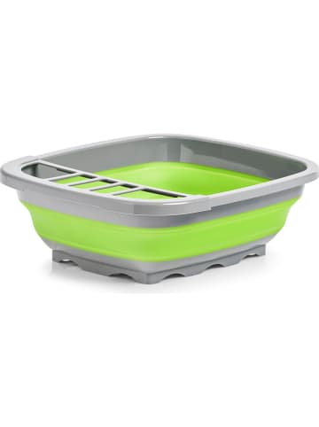 Zeller Afdruipmand groen/grijs - (B)38,4 x (H)12 x (D)32,4 cm
