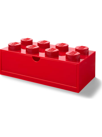 LEGO Schubladenbox "Brick 8" in Rot - (B)32 x (H)16 x (T)12 cm