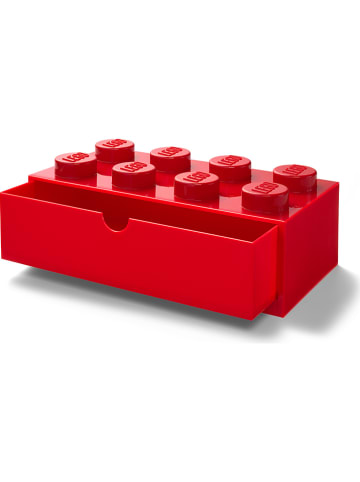 LEGO Schubladenbox "Brick 8" in Rot - (B)32 x (H)16 x (T)12 cm