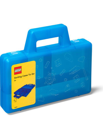 LEGO Walizka "Case to go" w kolorze błękitnym z przegrodami - 19 x 3,5 x 16 cm