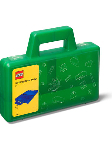 LEGO Walizka "Case to go" w kolorze zielonym z przegrodami - 19 x 3,5 x 16 cm
