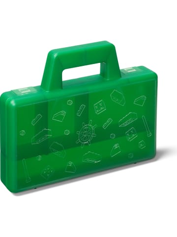 LEGO Walizka "Case to go" w kolorze zielonym z przegrodami - 19 x 3,5 x 16 cm