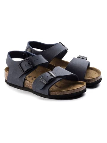 Birkenstock Leder-Sandalen "New York" in Dunkelblau