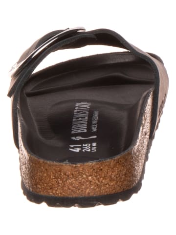 Birkenstock Leder-Pantoletten in Schwarz
