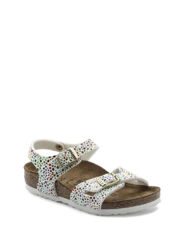 Birkenstock Sandały "Rio" w kolorze białym ze wzorem