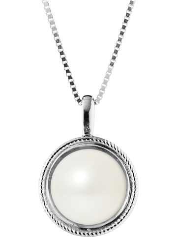 Pearline Silber-Halskette mit Anhänger - (L)42 cm